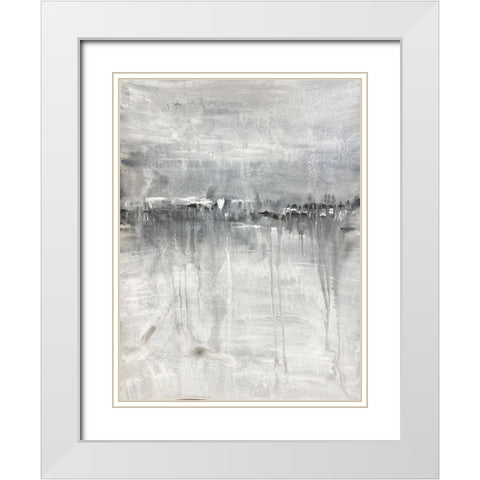 Meditative Horizon 1 White Modern Wood Framed Art Print with Double Matting by Charest, Doris