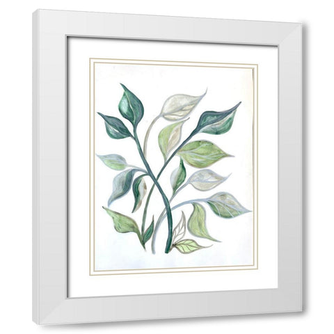 Surfaced Growth 1 White Modern Wood Framed Art Print with Double Matting by Charest, Doris