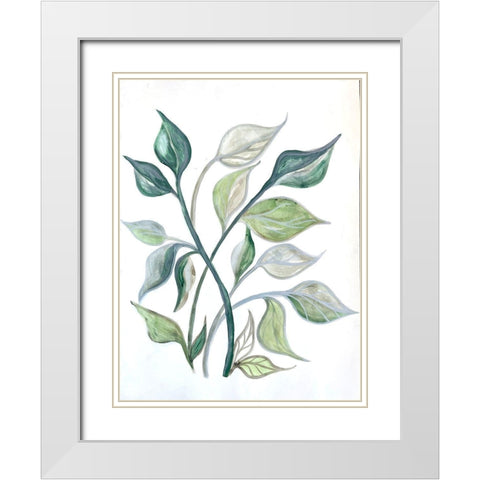 Surfaced Growth 1 White Modern Wood Framed Art Print with Double Matting by Charest, Doris