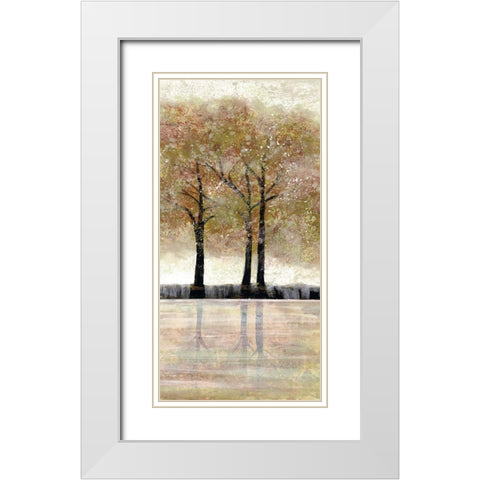 Serene Forest  3 White Modern Wood Framed Art Print with Double Matting by Charest, Doris