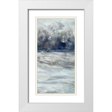 Restless Beaches 1 White Modern Wood Framed Art Print with Double Matting by Charest, Doris