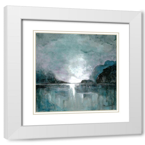 Still Water White Modern Wood Framed Art Print with Double Matting by Charest, Doris