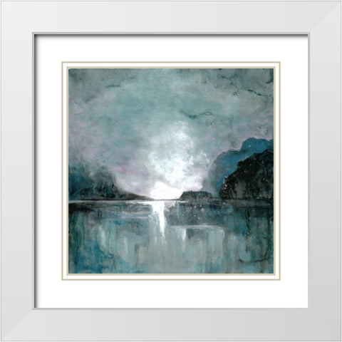 Still Water White Modern Wood Framed Art Print with Double Matting by Charest, Doris
