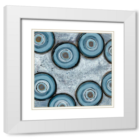 Tadpole Cluster 1 White Modern Wood Framed Art Print with Double Matting by Charest, Doris