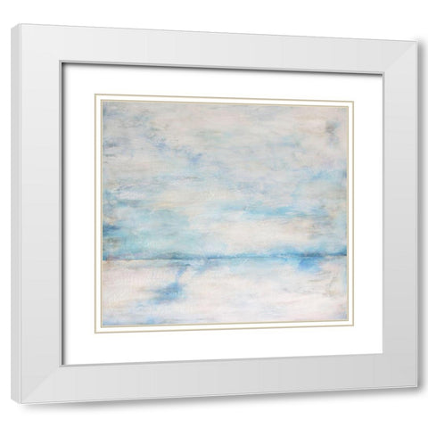 Whiteout 1 White Modern Wood Framed Art Print with Double Matting by Charest, Doris
