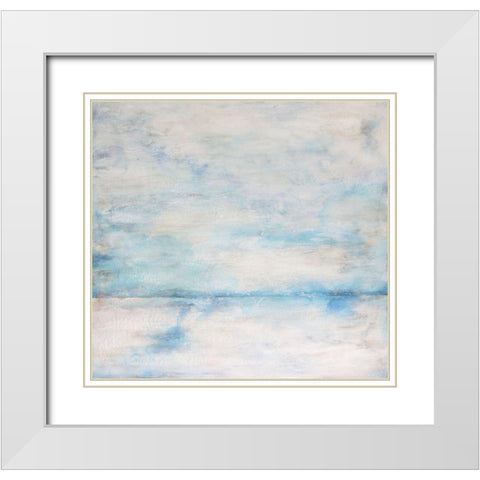 Whiteout 1 White Modern Wood Framed Art Print with Double Matting by Charest, Doris