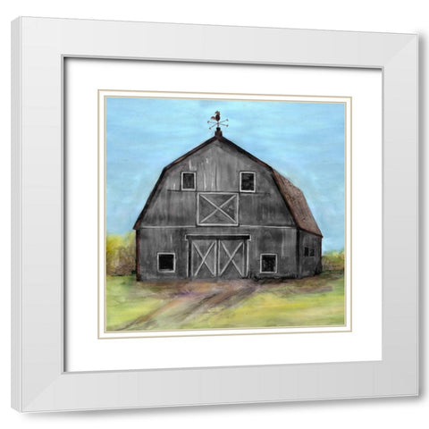 Peaceful Barn 2 White Modern Wood Framed Art Print with Double Matting by Charest, Doris