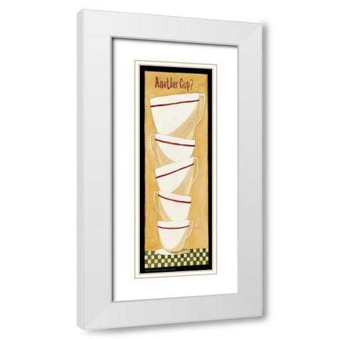 Another Cup White Modern Wood Framed Art Print with Double Matting by DiPaolo, Dan