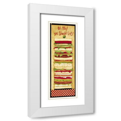 We Should Eat White Modern Wood Framed Art Print with Double Matting by DiPaolo, Dan