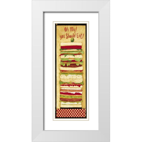 We Should Eat White Modern Wood Framed Art Print with Double Matting by DiPaolo, Dan