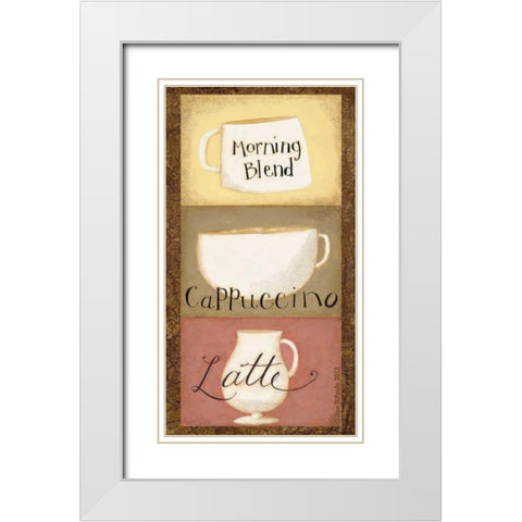 Tile Panel 1 White Modern Wood Framed Art Print with Double Matting by DiPaolo, Dan