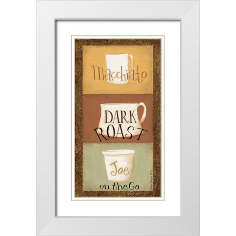 Tile Panel 2 White Modern Wood Framed Art Print with Double Matting by DiPaolo, Dan