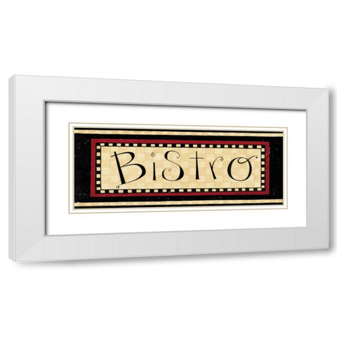 Bistro White Modern Wood Framed Art Print with Double Matting by DiPaolo, Dan