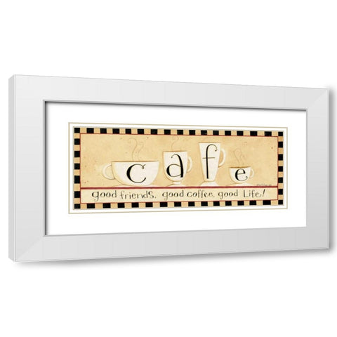 Cafe White Modern Wood Framed Art Print with Double Matting by DiPaolo, Dan