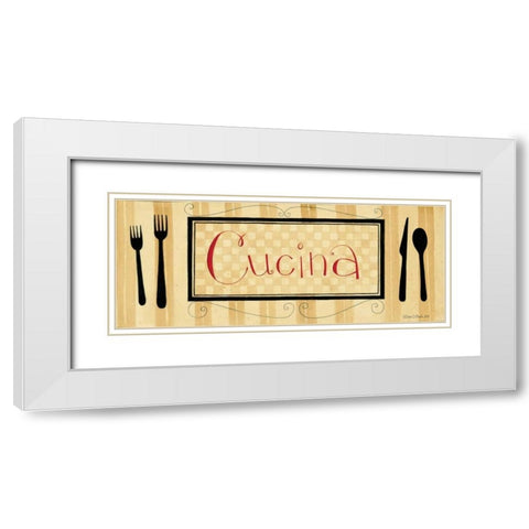 Cucina White Modern Wood Framed Art Print with Double Matting by DiPaolo, Dan