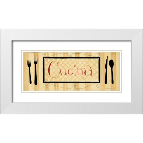 Cucina White Modern Wood Framed Art Print with Double Matting by DiPaolo, Dan