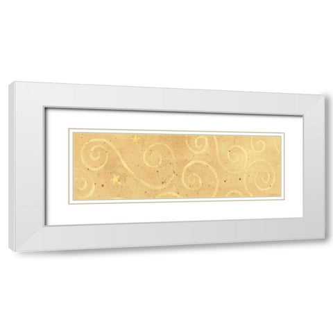 Sream Swirl White Modern Wood Framed Art Print with Double Matting by DiPaolo, Dan