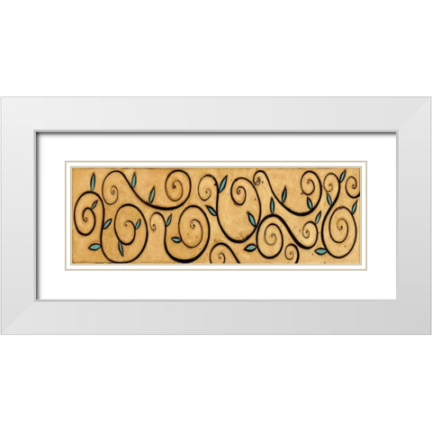 Swirl Border White Modern Wood Framed Art Print with Double Matting by DiPaolo, Dan