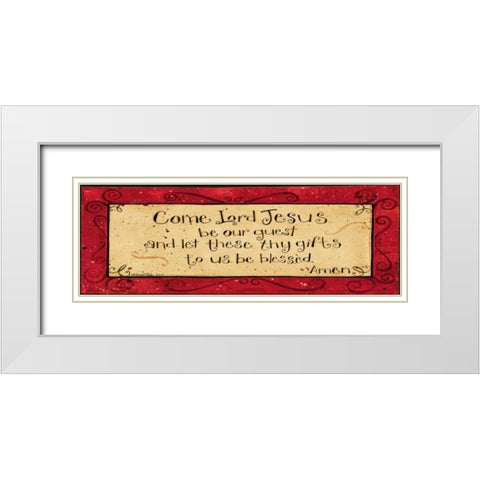 Lord Jesus White Modern Wood Framed Art Print with Double Matting by DiPaolo, Dan