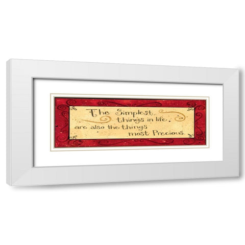Simple Precious White Modern Wood Framed Art Print with Double Matting by DiPaolo, Dan