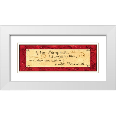 Simple Precious White Modern Wood Framed Art Print with Double Matting by DiPaolo, Dan