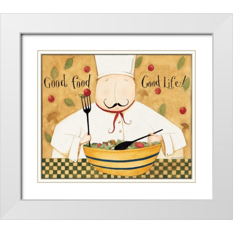 Good Food White Modern Wood Framed Art Print with Double Matting by DiPaolo, Dan