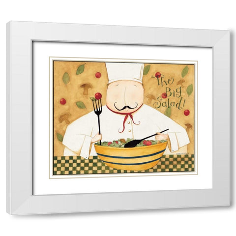 Big Salad White Modern Wood Framed Art Print with Double Matting by DiPaolo, Dan