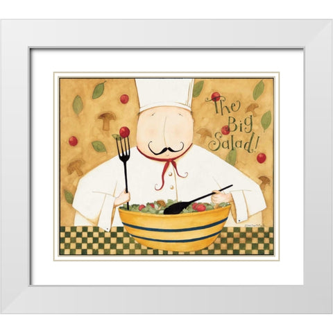 Big Salad White Modern Wood Framed Art Print with Double Matting by DiPaolo, Dan