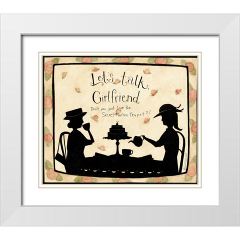 Dine White Modern Wood Framed Art Print with Double Matting by DiPaolo, Dan