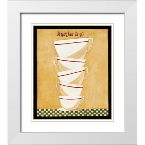Another Cup White Modern Wood Framed Art Print with Double Matting by DiPaolo, Dan