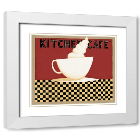 Kitchen Cafe White Modern Wood Framed Art Print with Double Matting by DiPaolo, Dan