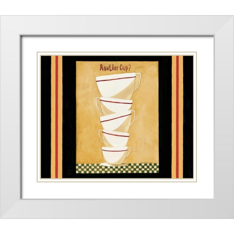 Tall Cups White Modern Wood Framed Art Print with Double Matting by DiPaolo, Dan