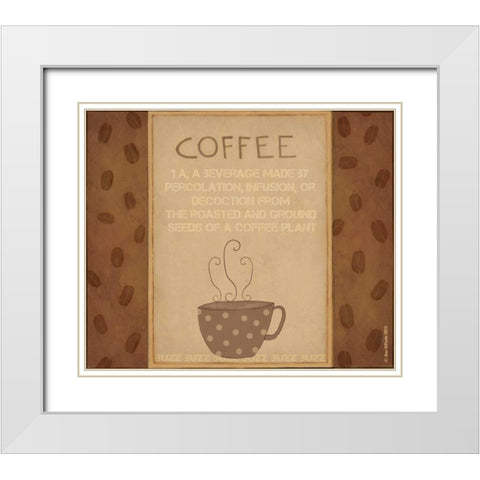Coffee Defined White Modern Wood Framed Art Print with Double Matting by DiPaolo, Dan