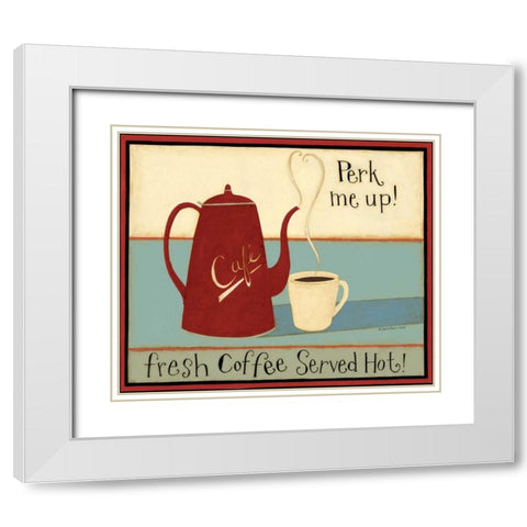 Perk Me Up! White Modern Wood Framed Art Print with Double Matting by DiPaolo, Dan