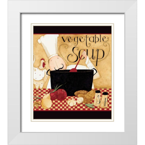Vegetable Soup White Modern Wood Framed Art Print with Double Matting by DiPaolo, Dan