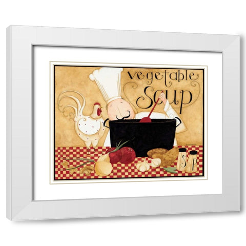 Soup White Modern Wood Framed Art Print with Double Matting by DiPaolo, Dan