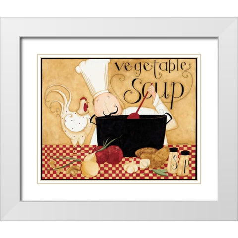 Soup White Modern Wood Framed Art Print with Double Matting by DiPaolo, Dan