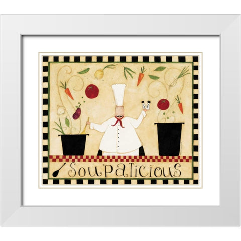 Soupalicious White Modern Wood Framed Art Print with Double Matting by DiPaolo, Dan