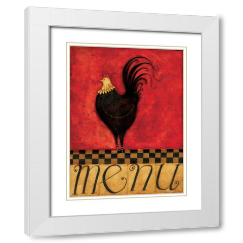 Menu White Modern Wood Framed Art Print with Double Matting by DiPaolo, Dan