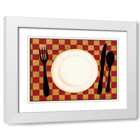 Plated White Modern Wood Framed Art Print with Double Matting by DiPaolo, Dan