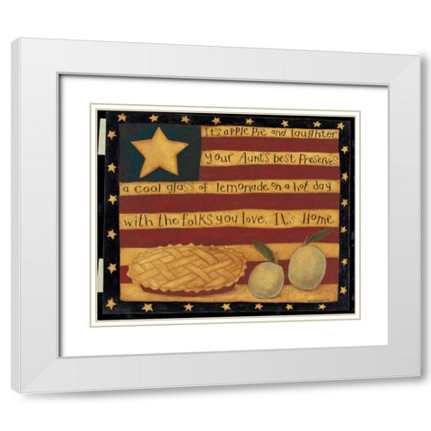 Pie White Modern Wood Framed Art Print with Double Matting by DiPaolo, Dan