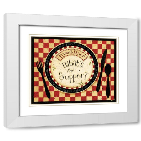 Moms White Modern Wood Framed Art Print with Double Matting by DiPaolo, Dan