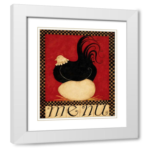 Eggs On The Menu White Modern Wood Framed Art Print with Double Matting by DiPaolo, Dan
