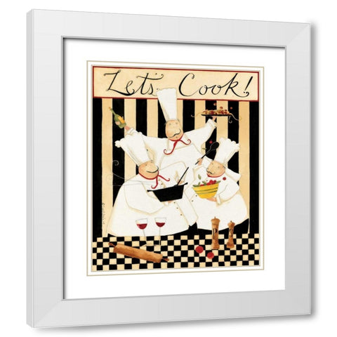 Lets Cook White Modern Wood Framed Art Print with Double Matting by DiPaolo, Dan