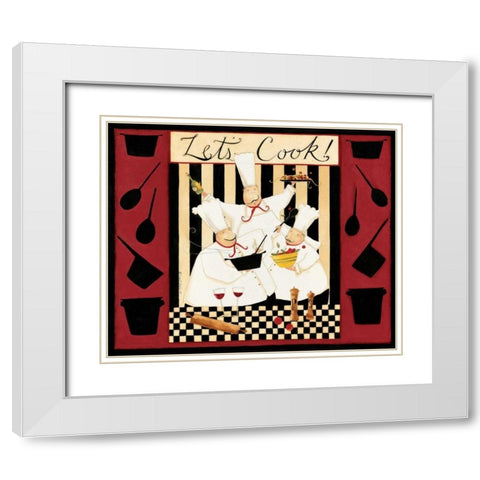 Cook Together White Modern Wood Framed Art Print with Double Matting by DiPaolo, Dan