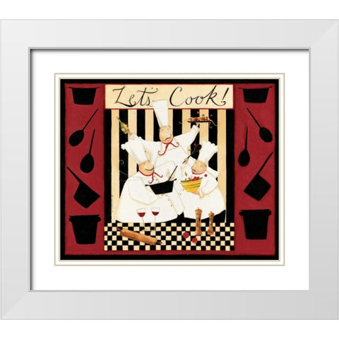Cook Together White Modern Wood Framed Art Print with Double Matting by DiPaolo, Dan