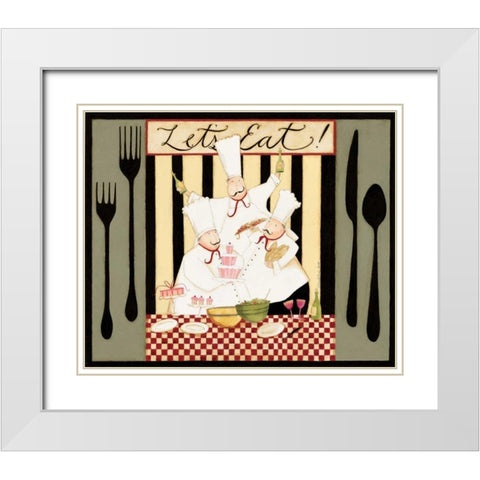 Eating Time White Modern Wood Framed Art Print with Double Matting by DiPaolo, Dan