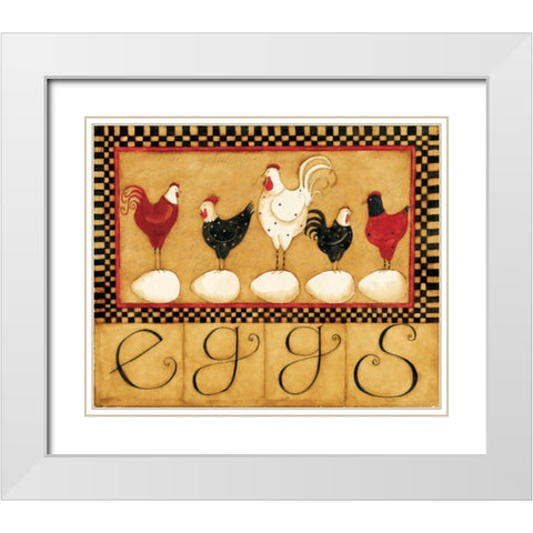 Lost Of Eggs White Modern Wood Framed Art Print with Double Matting by DiPaolo, Dan