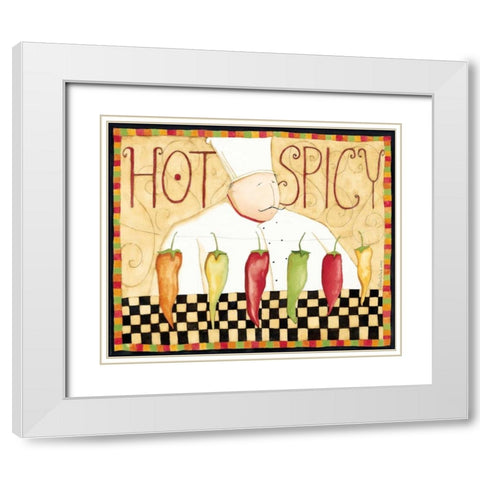Hot Spice White Modern Wood Framed Art Print with Double Matting by DiPaolo, Dan