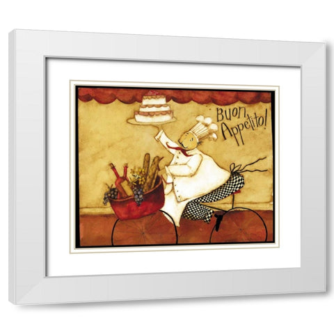 Eat Up White Modern Wood Framed Art Print with Double Matting by DiPaolo, Dan